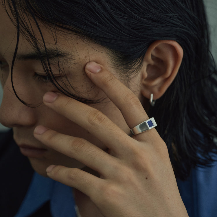 puzzle ring(lapis lazuli)