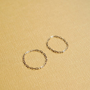 K18 gleam chain ring